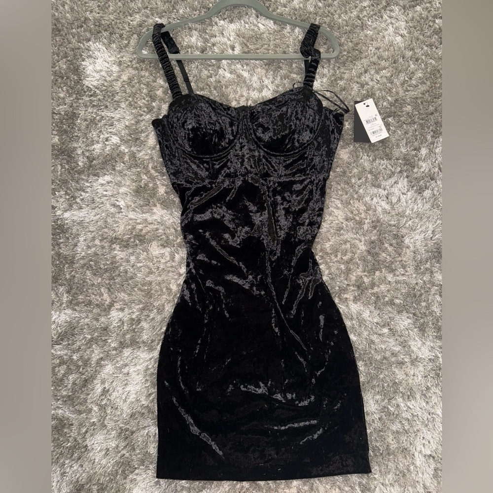 Gianni Bini Black Velour Dress